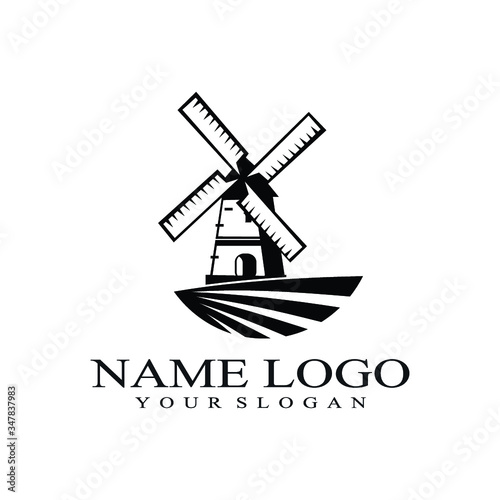 Windmill icon Vector Illustration on the white background