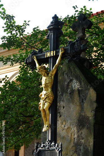 Gilded Jesus on the cross
