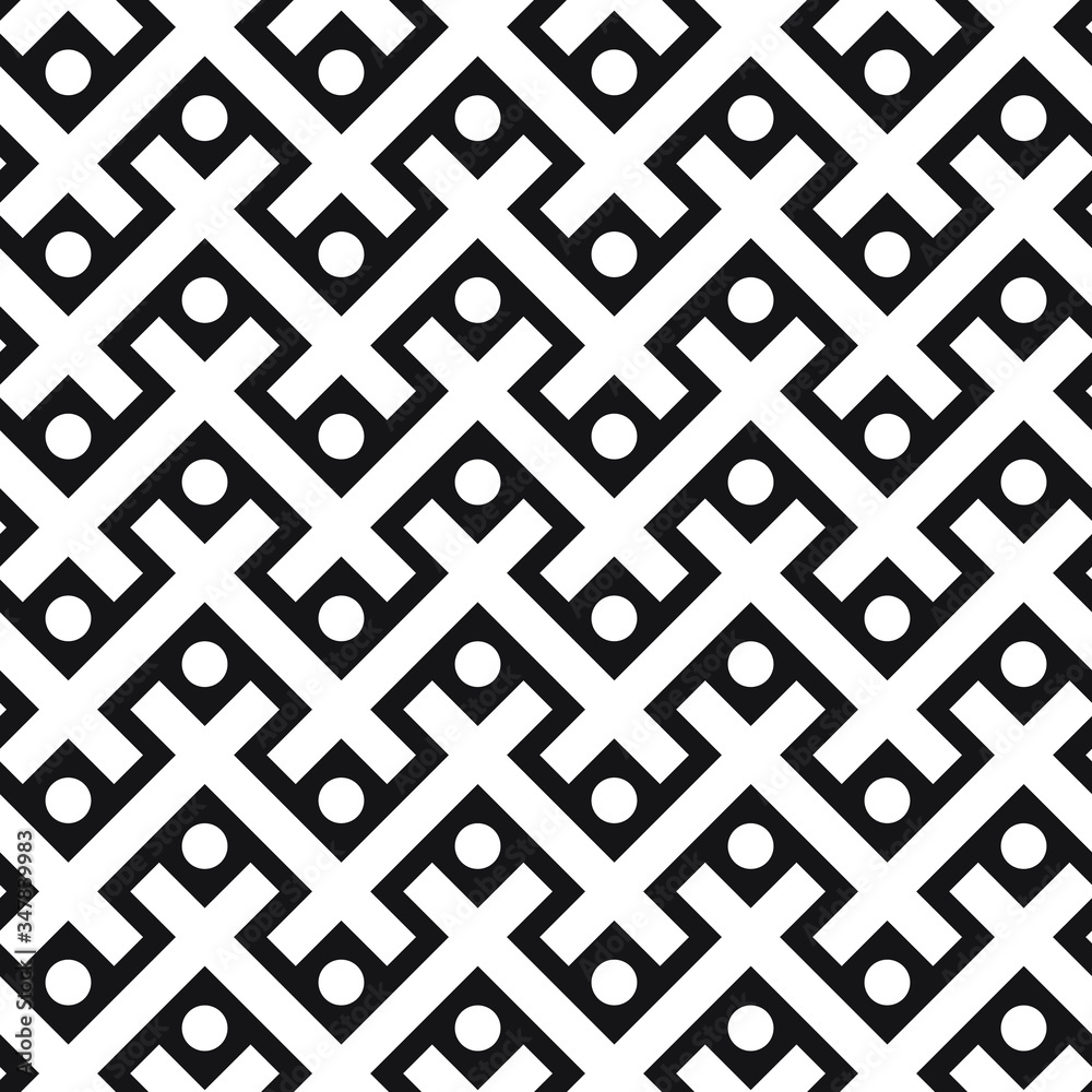 Decorative vector seamless pattern in scandi style