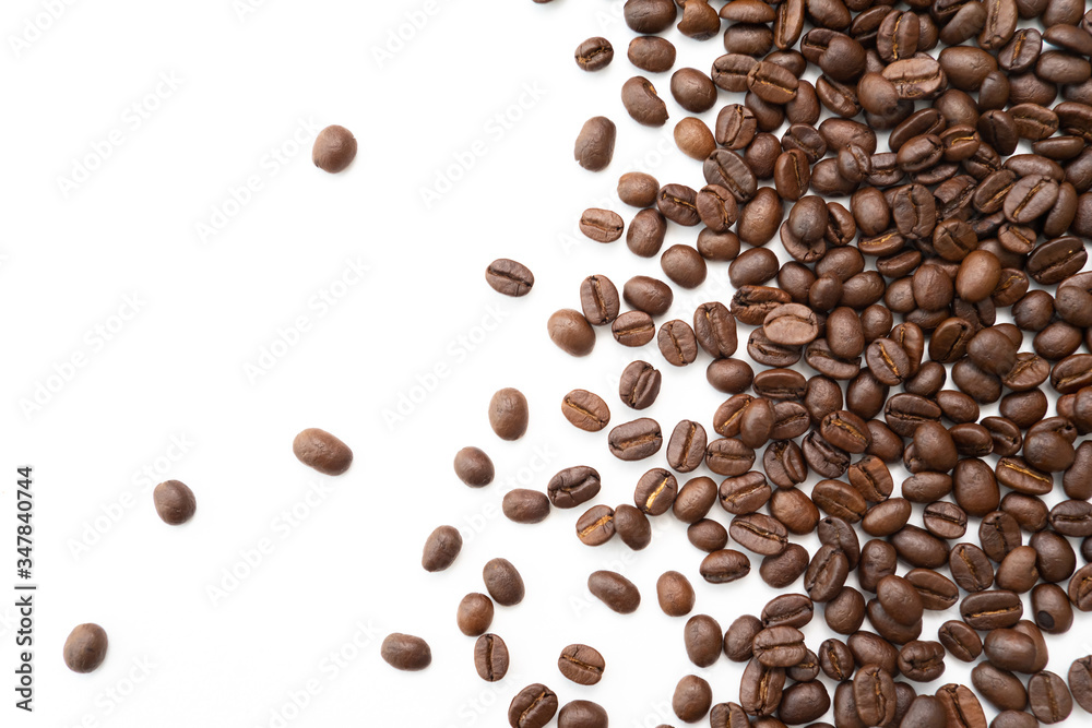 Coffee beans isolated on white background. Coffee beans isolated on white background.