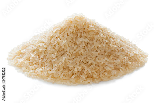 Rice isolated on the white background.