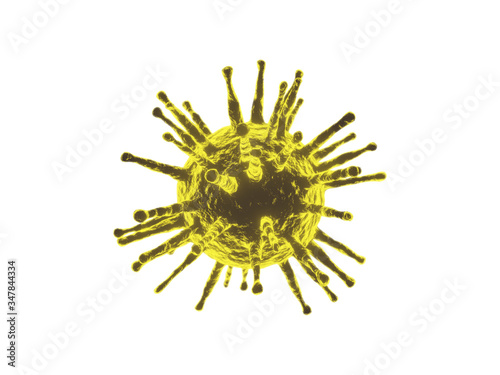 Bacteria, coronavirus 3D White background