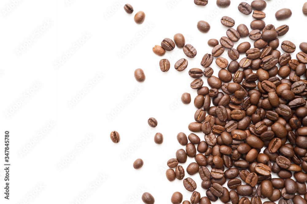 Coffee beans isolated on white background. Coffee beans isolated on white background.