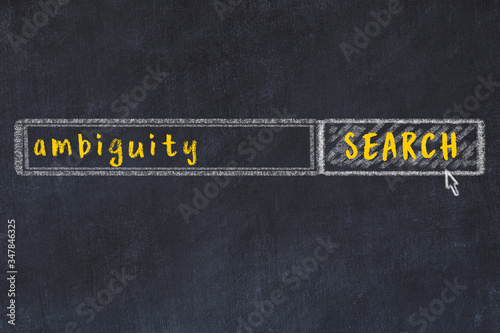 фотографія Chalk sketch of browser window with seqrch form and inscription ambiguity