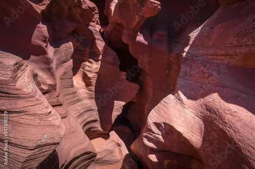 The entrance to Lower Antelope Canyon, Arizona, US. In the heart of Lower Antelope Calyon