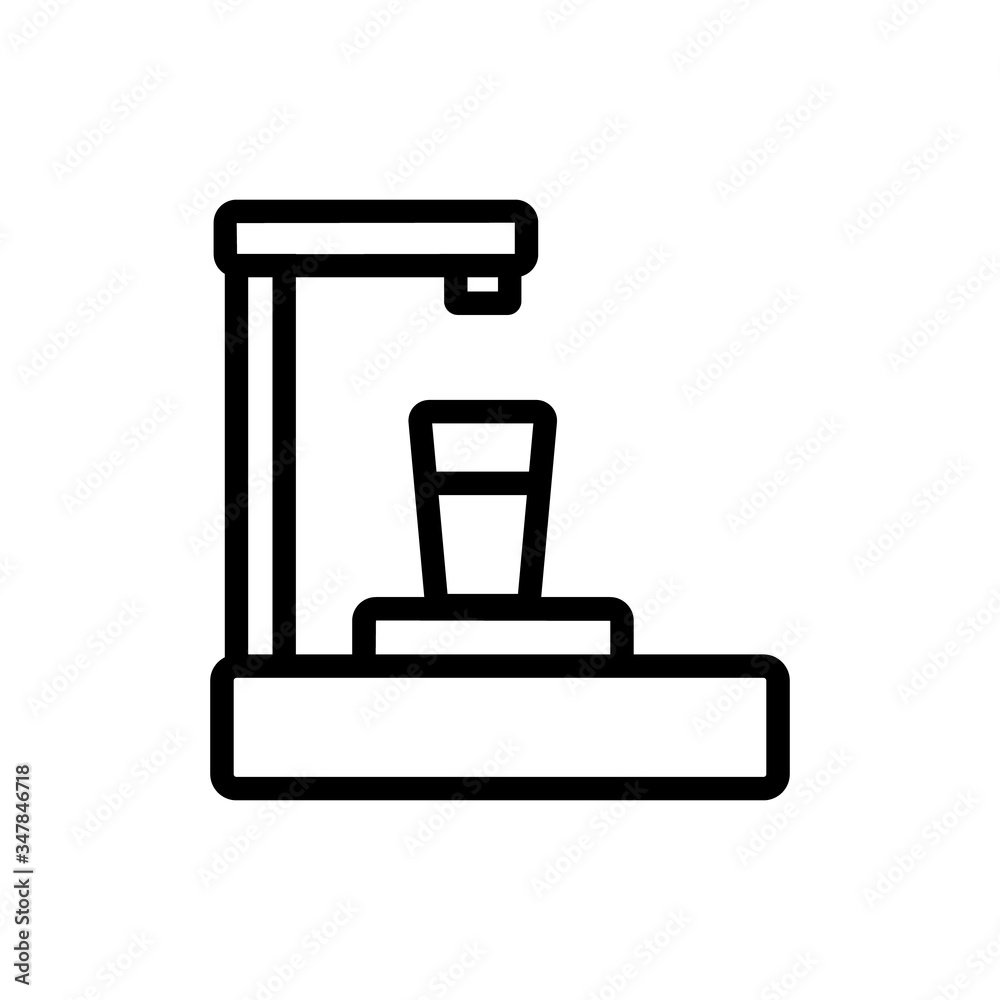 small cooler with full glass icon vector. small cooler with full glass sign. isolated contour symbol illustration small cooler with full glass icon vector. small cooler with full glass sign. isolated contour symbol illustration