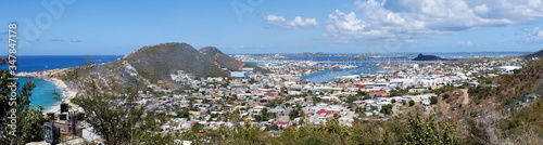 Cole Bay Hill, Panorama, St. Martin, Karibik © Johannes Kranich