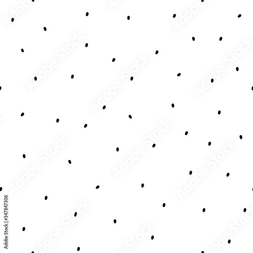 Chia seeds seamless pattern. Black and brown grains isolated on a white background. Vector stock illustration of a healthy diet, superfood, proper food for wallpaper, cards, wrapping paper, menu