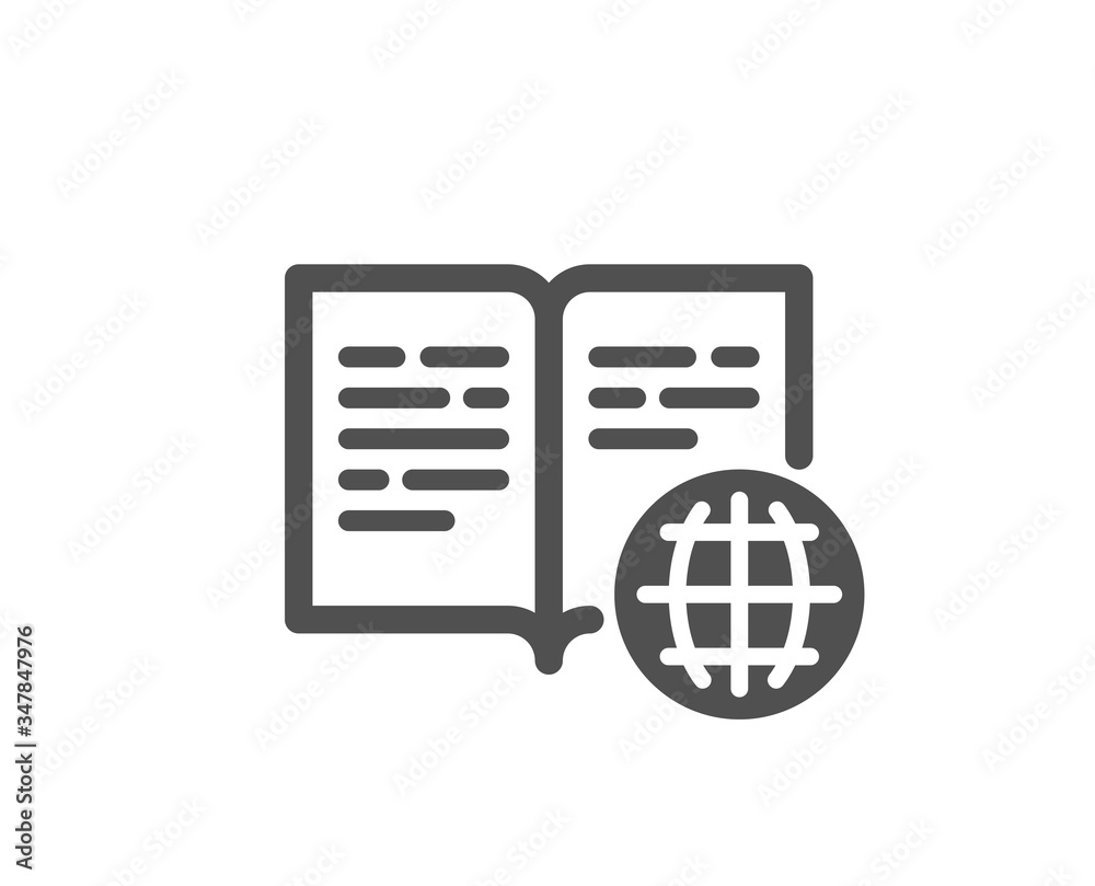Internet book icon. Web document sign. Office note symbol. Classic flat style. Quality design element. Simple internet book icon. Vector Internet book icon. Web document sign. Office note symbol. Classic flat style. Quality design element. Simple internet book icon. Vector