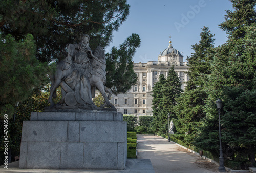 royal palace day capilla real de madrid garden in madrid