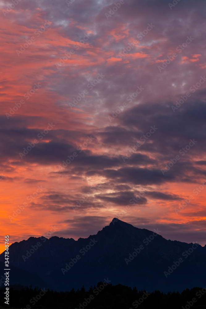 Sunrice with Krivan, Hight Tatras, Slovakia