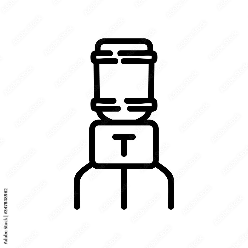 water cooler with eggplant icon vector. water cooler with eggplant sign. isolated contour symbol illustration water cooler with eggplant icon vector. water cooler with eggplant sign. isolated contour symbol illustration