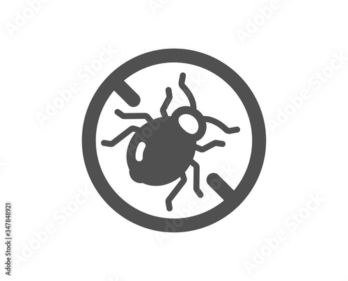 Print op canvas Mattress bed bugs icon