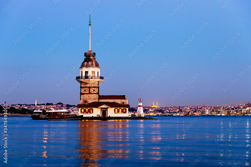 View of the Maiden tower at sunrise