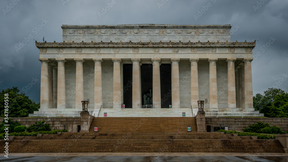 Lincoln Memorial On A Stormy Spring Day