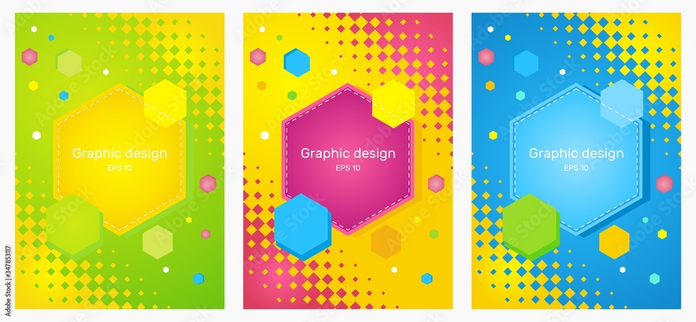 Creative design of a flyer, banner, or brochure. Color bright background
