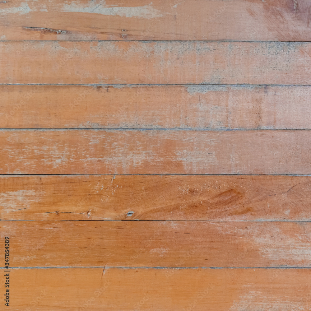 Naklejka premium Wood texture background surface with natural pattern. Flooring top view. Brown wood planks. Close up.