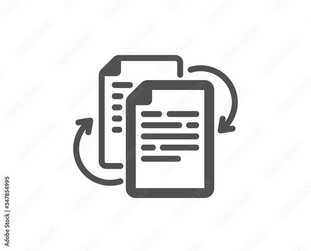 Documents workflow icon. Doc file page sign. Bureaucracy symbol. Classic flat style. Quality design element. Simple bureaucracy icon. Vector Documents workflow icon. Doc file page sign. Bureaucracy symbol. Classic flat style. Quality design element. Simple bureaucracy icon. Vector