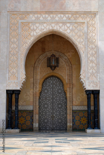 Doorway and arch at Casablanca Hassan II Mosque