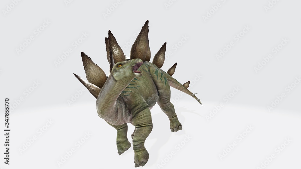 3d illustration of stegosaurus. Dinosaur stegosaurus and monster model Isolated white background ,with clipping path 3d illustration of stegosaurus. Dinosaur stegosaurus and monster model Isolated white background ,with clipping path