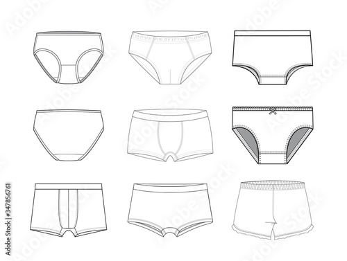 Women bikini style underwear vector illustration
