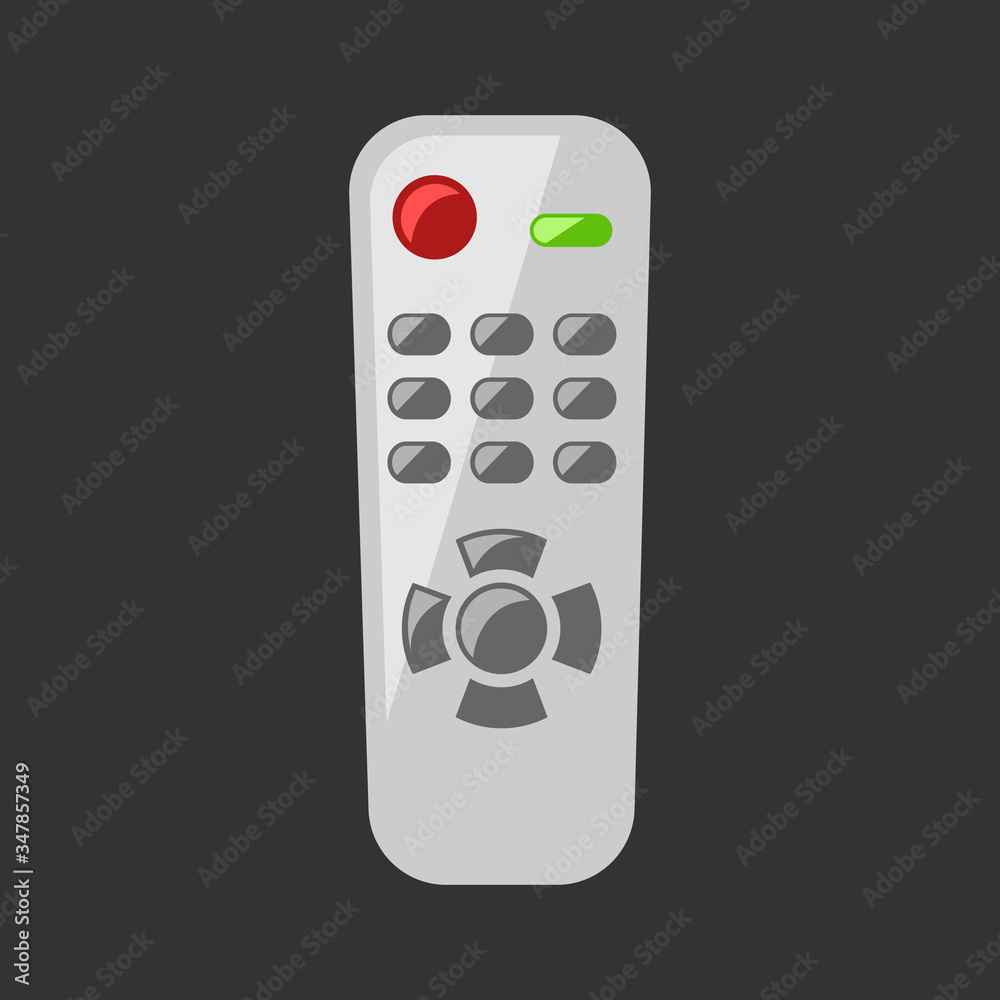Simple white TV remote control vector art illustration design Simple white TV remote control vector art illustration design