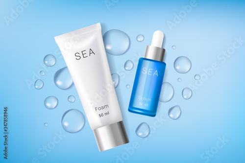 Moisturizing cosmetics ads template