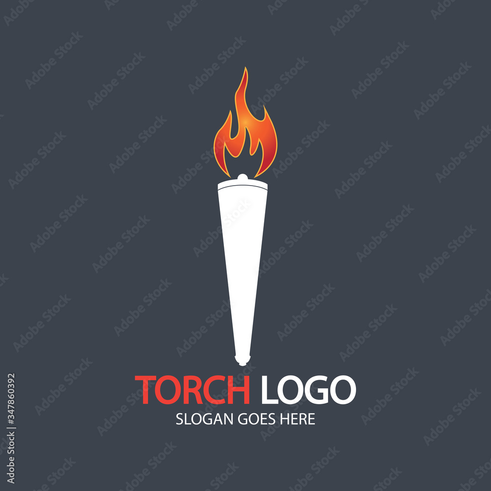 Torch vector icon illustration design template Torch vector icon illustration design template