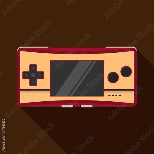 Handheld Game Console 3. Flat Vector.	
 photo