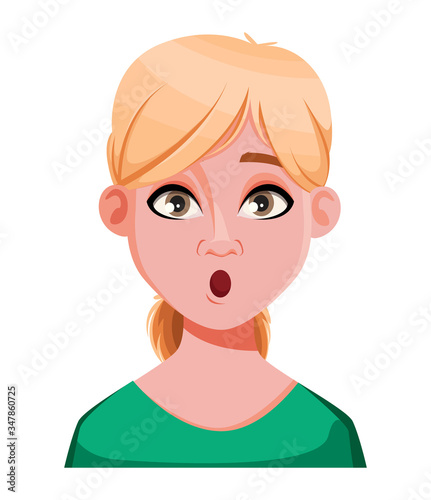 Face expression of beautiful doctor woman