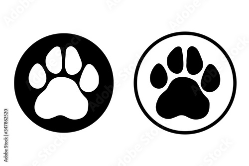 Paw Print icon. Vector. symbol for web site Computer and mobile