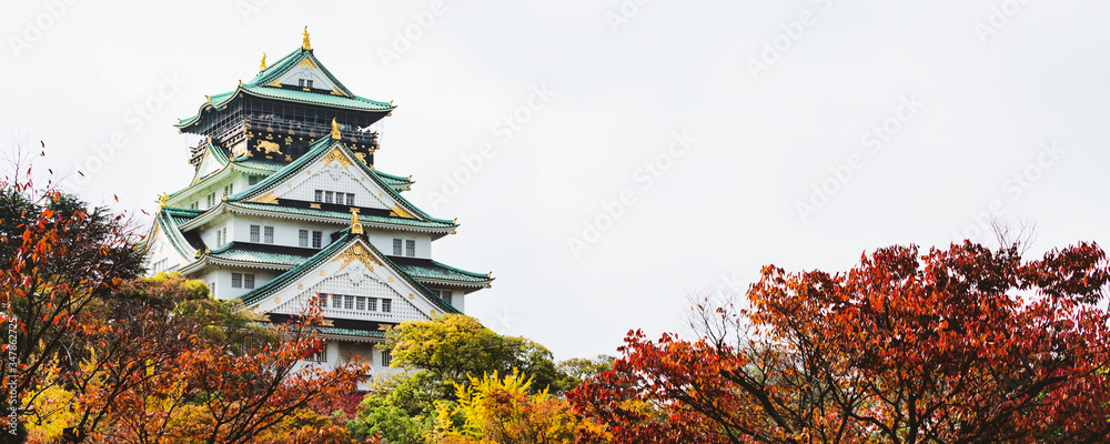 Fototapeta premium Osaka Castle in autumn