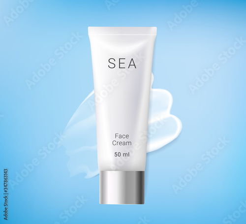 Moisturizing cosmetic ads template