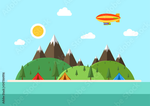 Natural scenery in the middle of a beautiful island