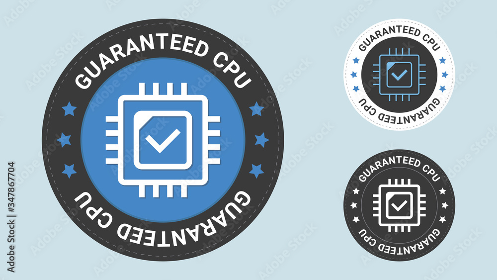 Code Speed Stamp Guaranteed CPU Speed stamp vector illustration. Vector certificate icon ...
