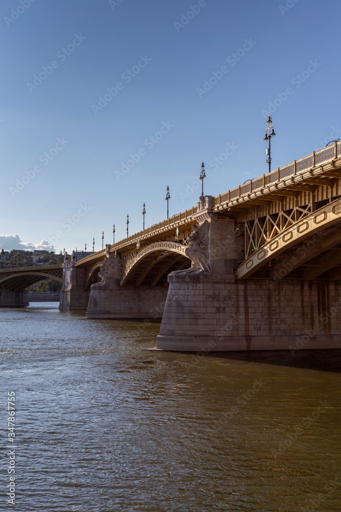 Margaret Bridge in Budapest on a sunny afternoon
