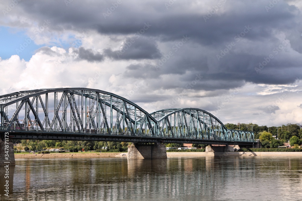 Truss steel bridge