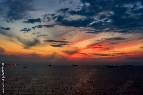 Incredible sunset over sea