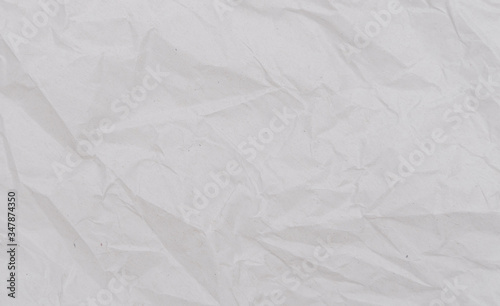 White crumpled paper texture. Abstract paper pattern for background. Close-up.