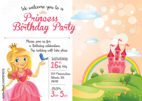 Invitation to Princess Birthday Party