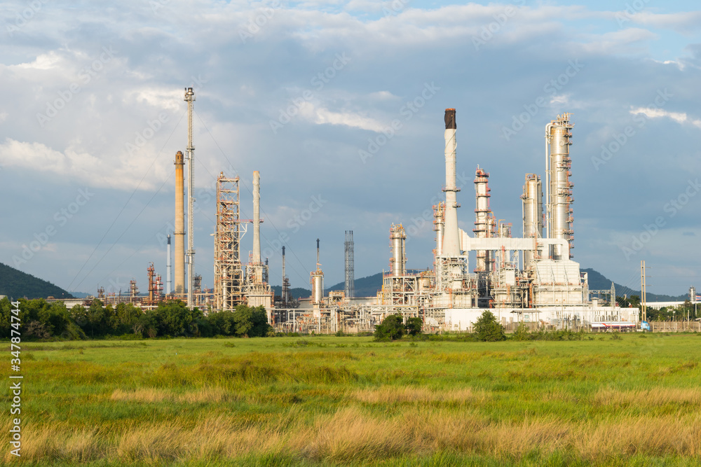 Petrochemical industry power station in afternoon of Thailand Petrochemical industry power station in afternoon of Thailand