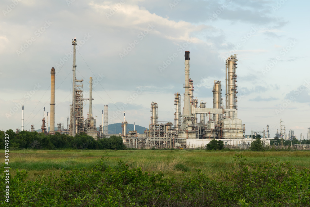 Petrochemical industry power station in afternoon of Thailand