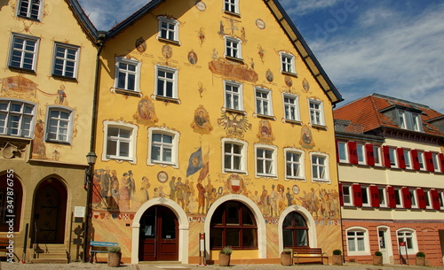 mittelalterliche Altstadt von Horb am Neckar mit malerischem Rathaus 