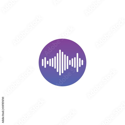 sound wave ilustration logo vector