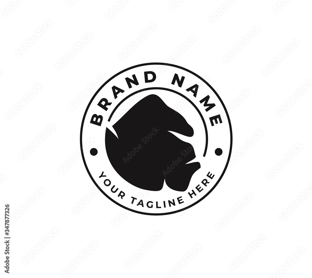 animal gorilla stamp sticker emblem logo design vector animal gorilla stamp sticker emblem logo design vector