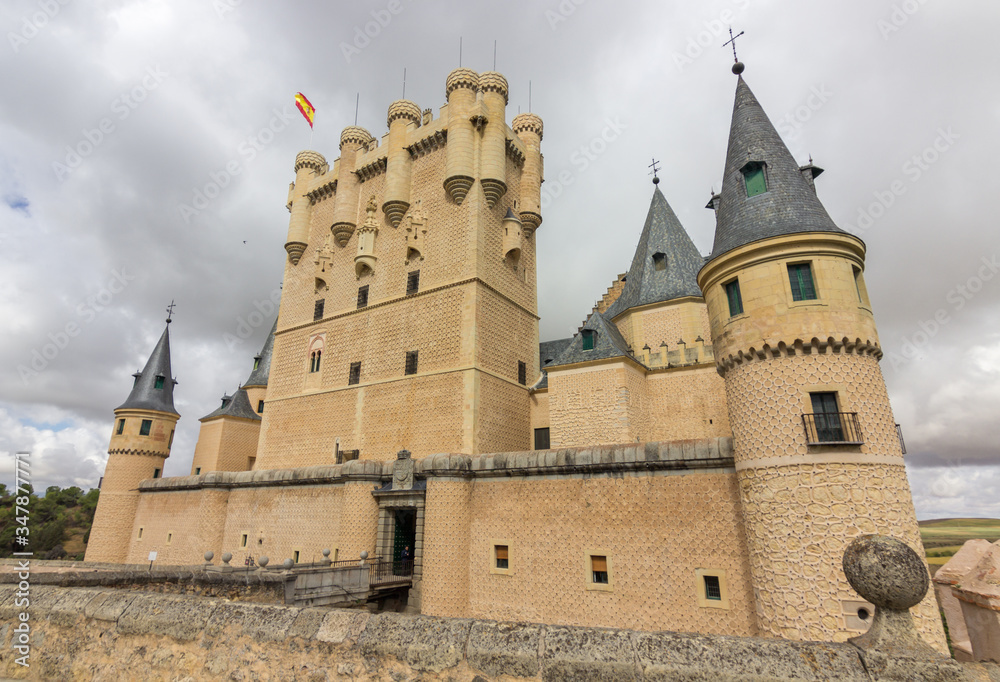 View of the Alcazar of Segovia (Spain)