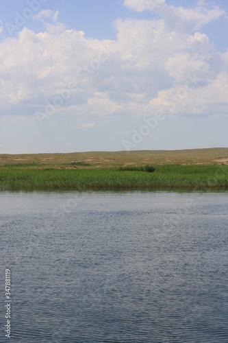 Lake view background, natural country