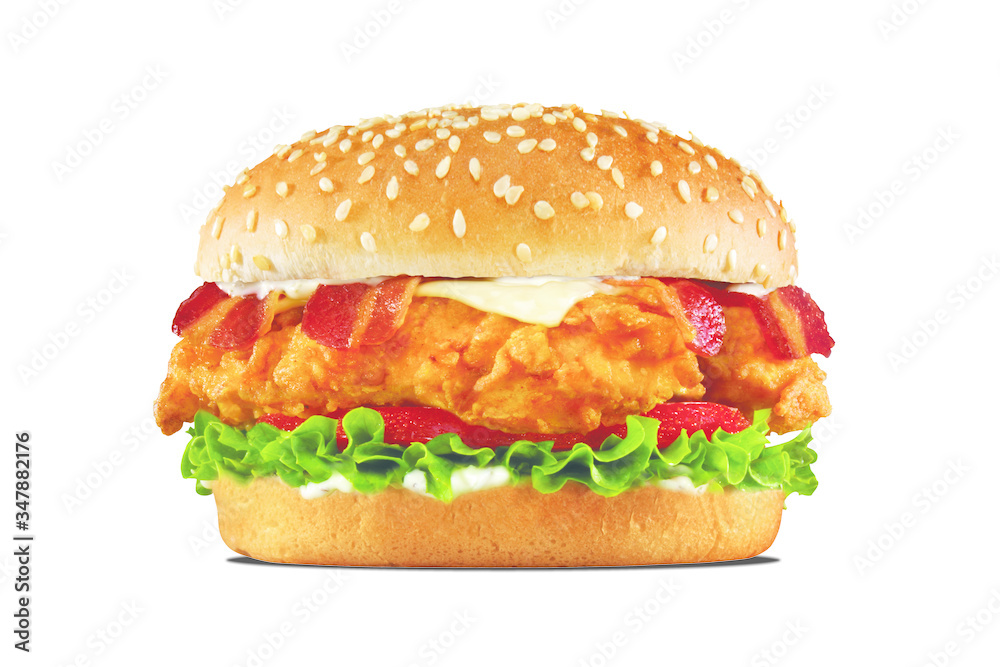 hamburger isolated on white hamburger isolated on white