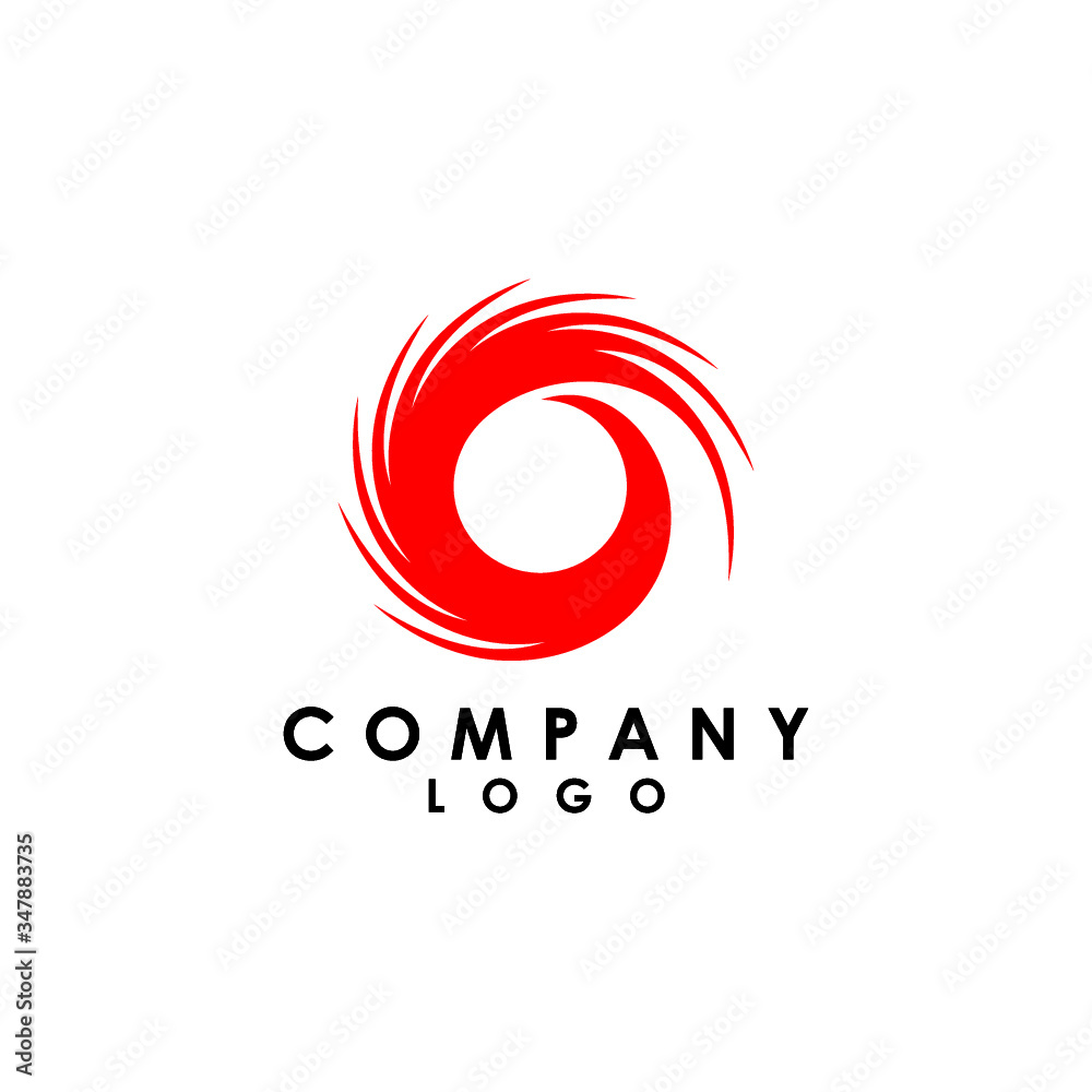 abstract spiral circle logo design vector abstract spiral circle logo design vector