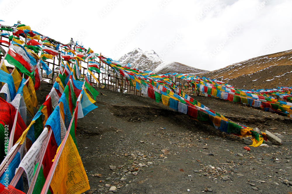 Fototapeta premium karola glacier  in Tibet.